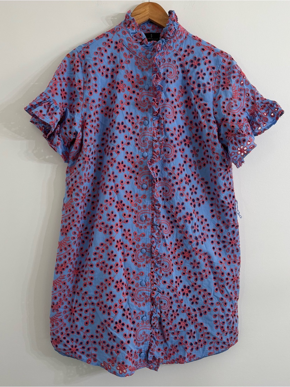 Abbey Glass Dress Eyelet Floral Size XL *No Belt*